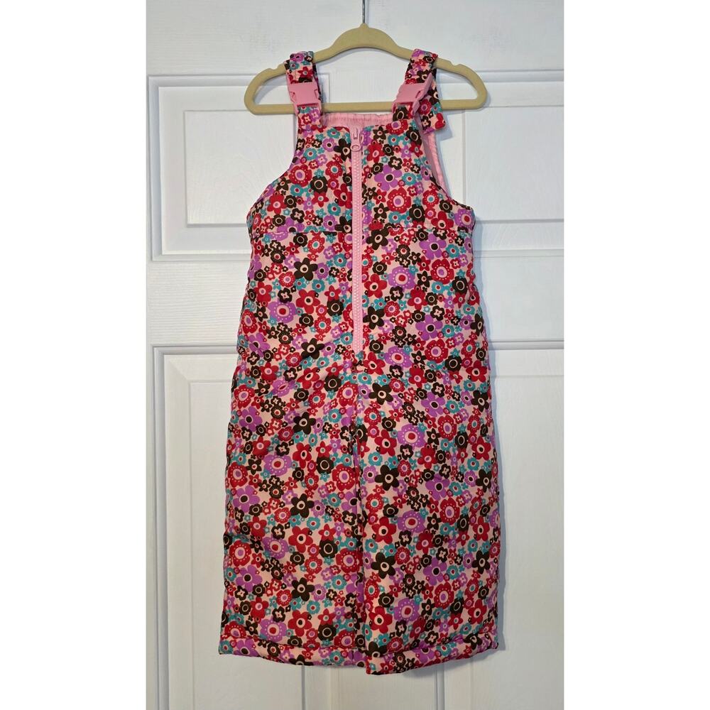 OshKosh B'Gosh Bib Overall Snow‎ Pants Pink Floral Size 18 months